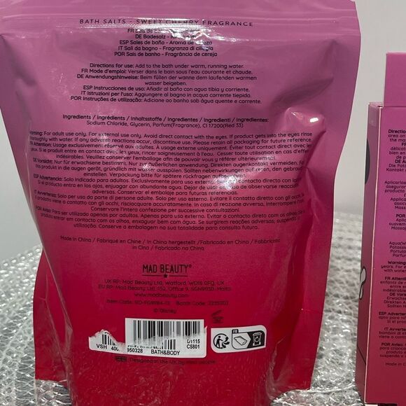 Mad Beauty Disney Minnie Mouse Bath Salts and Under Eye Masks NWT - Picture 6 of 6